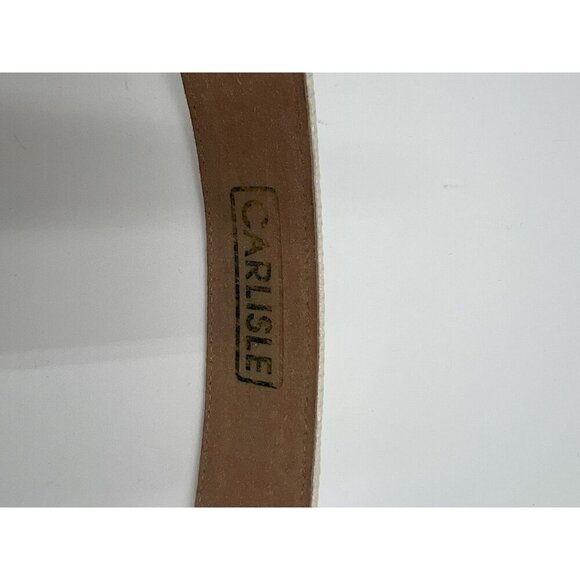 Carlisle White Belt with Gold Buckle - Picture 5 of 7